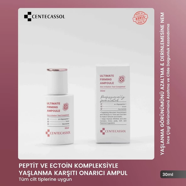 CENTECASSOL  Peptit ve Ectoin Kompleksiyle Yaşlanma Karşıtı, Nemlendirici, Onarıcı Serum