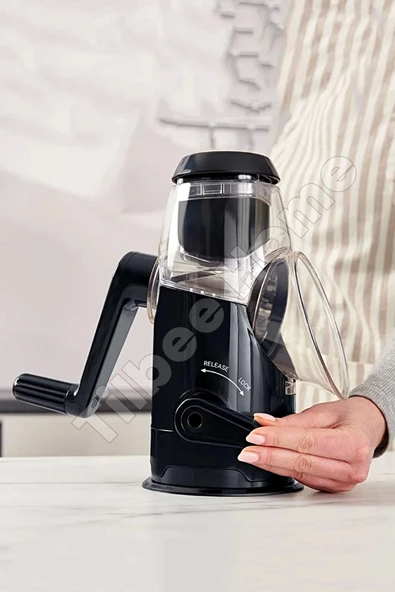 Tilbe Home Vegetable Grinder Pro Öğütücü Dilimleyici Kollu Rende 3 Çelik Bıçaklı Sebze Doğrayıcı Mutfak RobotuVegetable - 3