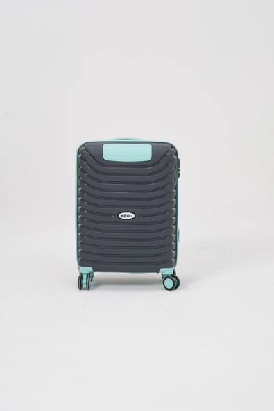 Keo-plus Gri-turkuaz Kabin Boy Silikon Kırılmaz Pp Valiz - Resim 6