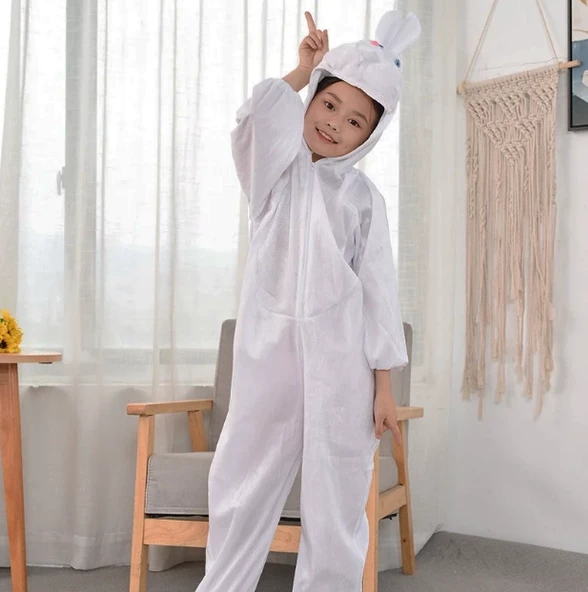 Nessiworld Çocuk Tavşan Kostümü Beyaz Renk 2-3 Yaş 80 cm - 6