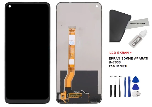 Oppo A96 Lcd Ekran Dokunmatik Orijinal Kalite +B-7000 + TAMİR SETİ ürün görseli 1