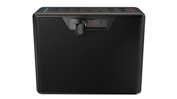 MICROLAB M60 Vega 15000mAh Batarya Wireless Mikrofonlu Siyah Gri Usb + Tf Kart - 3