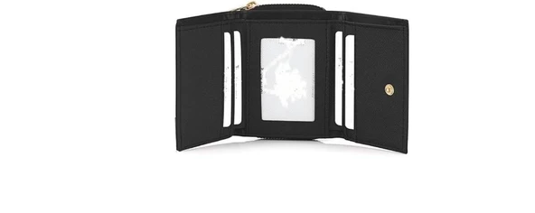 Kadın Fermuarlı çıtçıtlı Bozuk Para Bölmeli siyah Cüzdan Kartlık Aksesuar,yılbaşı Hediyesi - 3