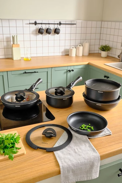 Biodiamond Easy Clip İndüksiyon Tabanlı 12 Parça Tencere Seti - 2