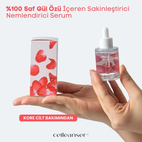 CELLEANSER Saf Gül Özü Içeren Kuru Ciltler Için Nemlendirici, Canlandırıcı Ve Besleyici Yüz Serumu - 4