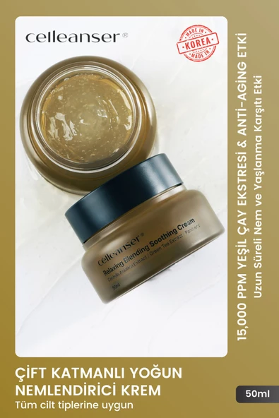 CELLEANSER Çift Katmanlı Yatıştırıcı Etki Sağlayan Yaşlanma Karşıtı, Nemlendirici, Besleyici Krem - 5