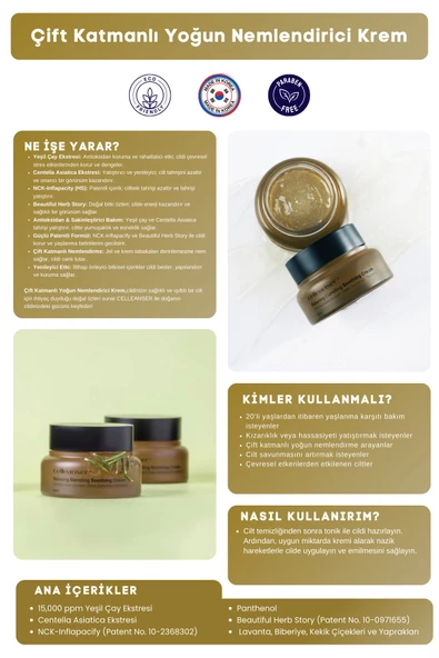 CELLEANSER Çift Katmanlı Yatıştırıcı Etki Sağlayan Yaşlanma Karşıtı, Nemlendirici, Besleyici Krem - 2