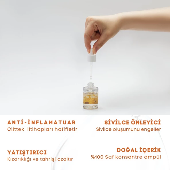CELLEANSER Calendula Içeren Sivilce ve Akne Karşıtı, Besleyici, Yatıştırıcı, Antioksidan Yüz Serumu - 2