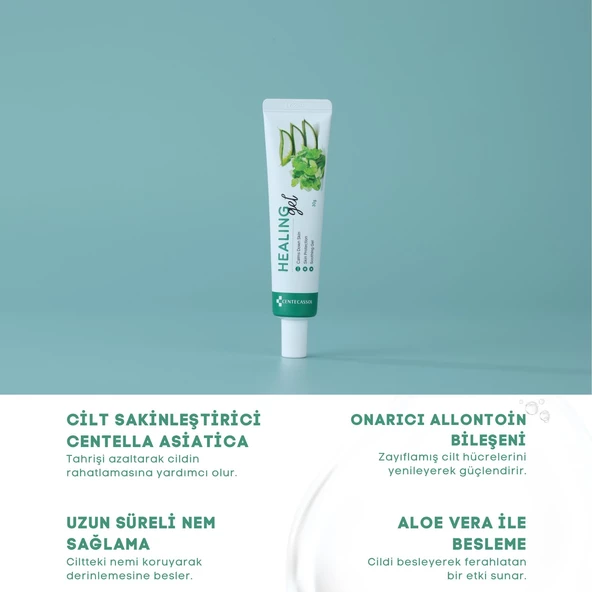 CENTECASSOL Centella Asiatica ve Aloe Vera İçeren Yenileyici, Nemlendirici ve Cilt Onarıcı Jel - 3