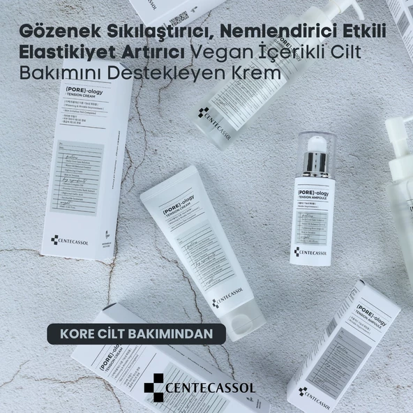 CENTECASSOL Gözenek Sıkılaştırıcı, Yaşlanma Karşıtı, Nemlendirici Pore-ology Tension Vegan Yüz Kremi - 5