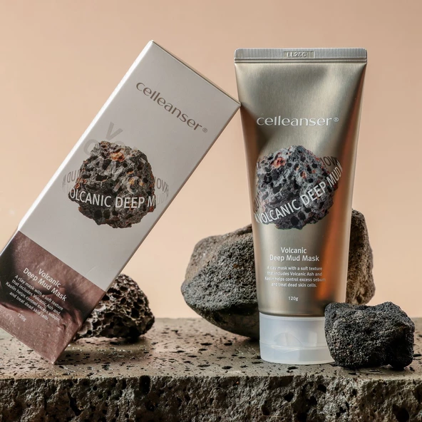 CELLEANSER Volcanic Deep Mud Mask - Derinlemesine Temizlik ve Sebum Kontrolü İçin Volkanik Maske