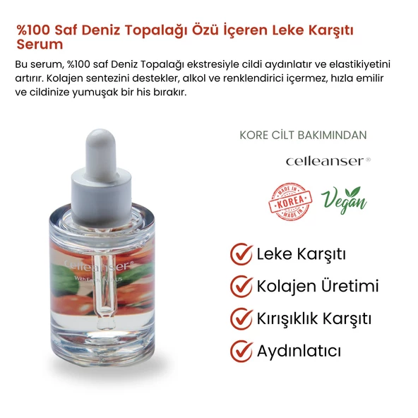CELLEANSER Deniz Topalağı Içeren Leke Karşıtı, Aydınlatıcı, Yaşlanma Karşıtı, Antioksidan Yüz Serumu ürün görseli 1