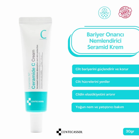 CENTECASSOL Nemlendirici, Bariyer Onarıcı, Yatıştırıcı, Elastikiyet Arttırıcı Seramid Içeren Ceramide Krem