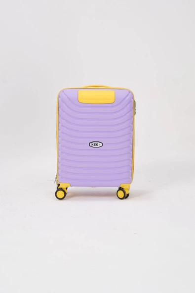 Keo-plus Lila-sarı Kabin Boy Silikon Kırılmaz Pp Valiz - 5