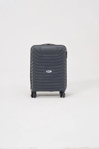 Keo-Plus Gri Kabin Boy Silikon Kırılmaz PP Valiz - Resim 6