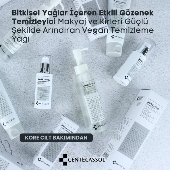 CENTECASSOL Gözenek Sıkılaştırıcı, Yaşlanma Karşıtı, Nemlendirici, Hafif Yapılı Pore-ology Vegan Temizleme Yağı - 5