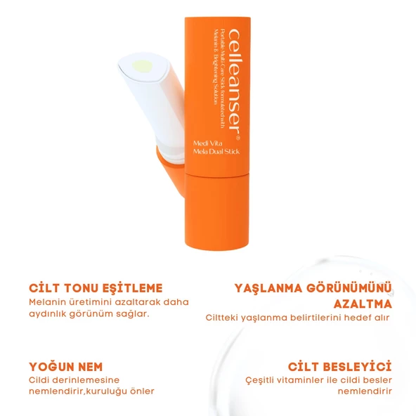 CELLEANSER C Vitaminli Yaşlanma Karşıtı, Aydınlatıcı, Cilt Tonu Eşitleyici Yüz Stick - 3