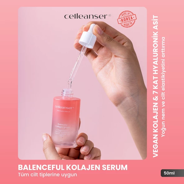 CELLEANSER Yoğun Nemlendirici, Kırışıklık Karşıtı, Balanceful Kolajen Bakım Serumu