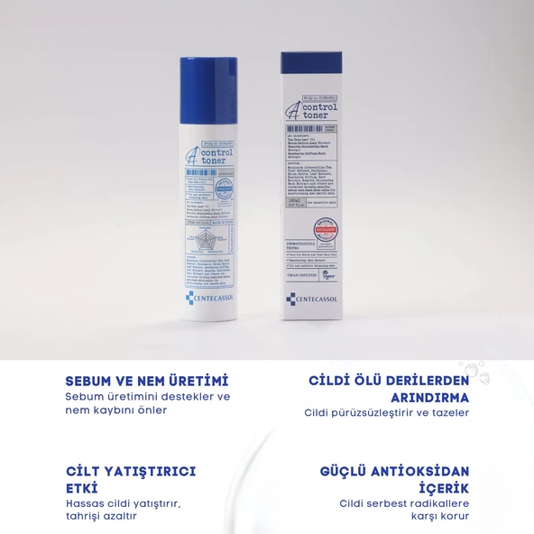 CENTECASSOL Sivilce ve Akne Karşıtı, Bariyer Onarıcı, Sebum Dengeleyici, Yatıştırıcı Çay Ağacı Özlü Vegan Tonik - 3