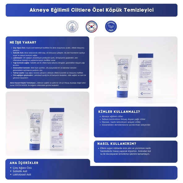 CENTECASSOL Çay Ağacı Yaprağı Özü İçeren Akne ve Gözenek Karşıtı, Sebum Dengeleyici Vegan Temizleme Köpüğü - 4