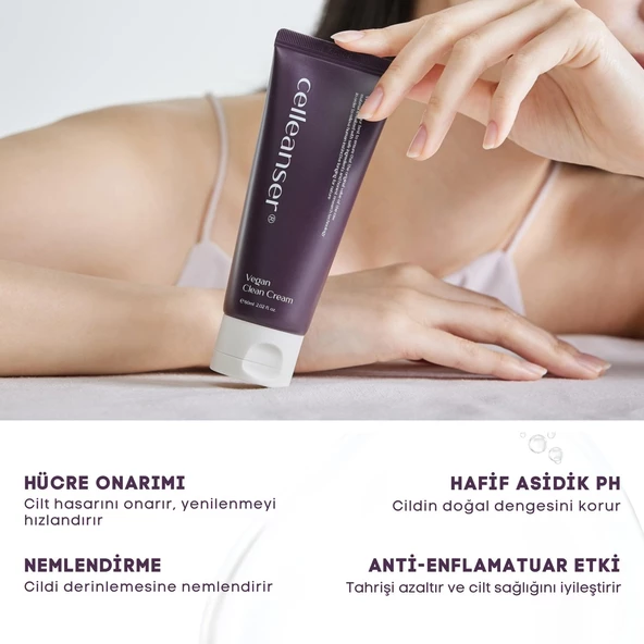 CELLEANSER Centella Içeren Nemlendirici ve Onarıcı Günlük Vegan Bakım Kremi - 2