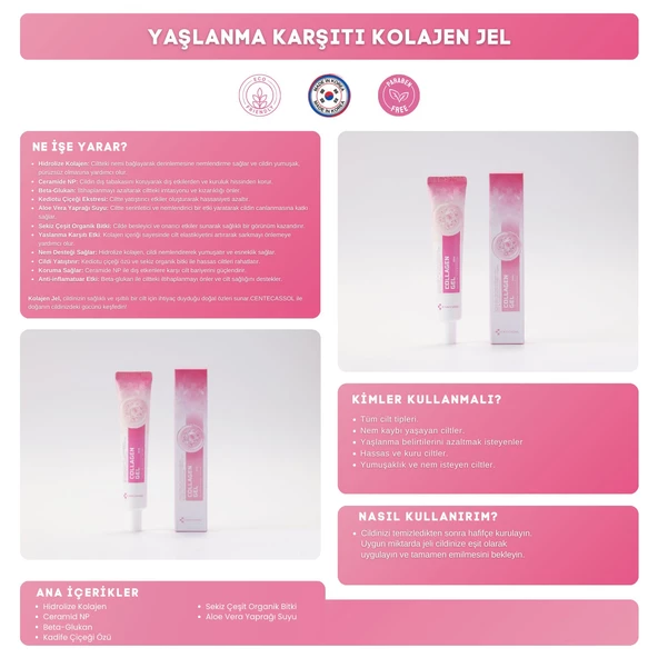 CENTECASSOL Hidrolize Kolajen Içeren Cilt Yenileyici Kolajen Jel - 4