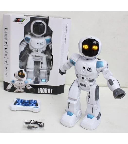 Büyük Uzaktan Kumandalı Beyaz Robot - Mavi Su Dünyası ürün görseli