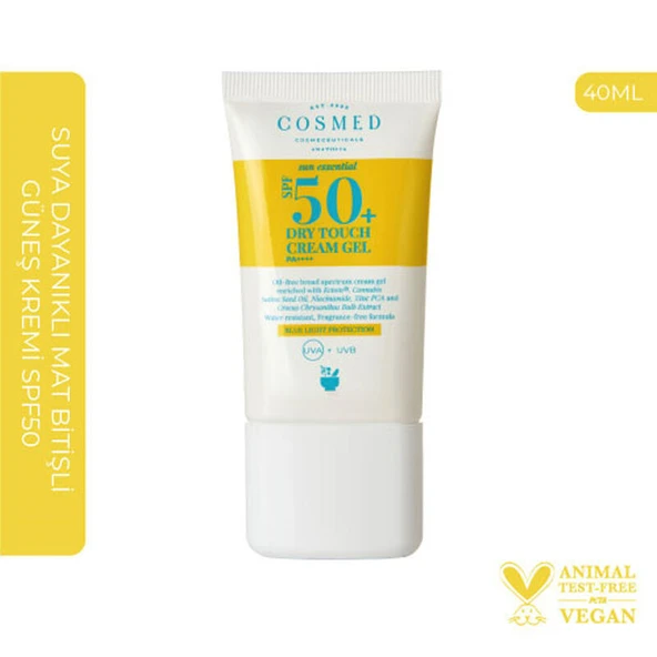 Cosmed Sun Essential Dry Touch 50 Faktör Jel Güneş Kremi 40 ml