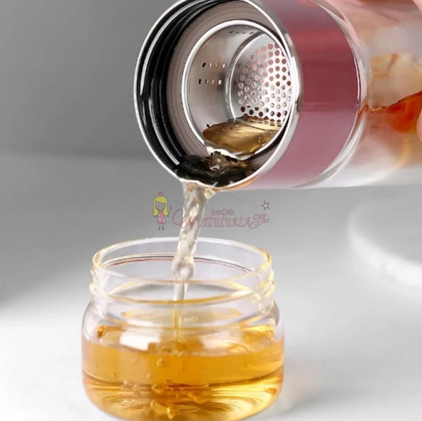 Çift Katlı Cam Bitki Çayı Ihlamur Demliği Filtre Kahve Demliği French Press - 2