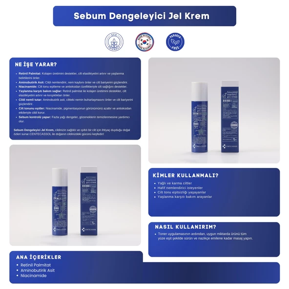 CENTECASSOL Çay Ağacı Özlü Yaşlanma ve Akne Karşıtı, Nemlendirici, Sebum Dengeleyici Vegan Jel Krem - 4