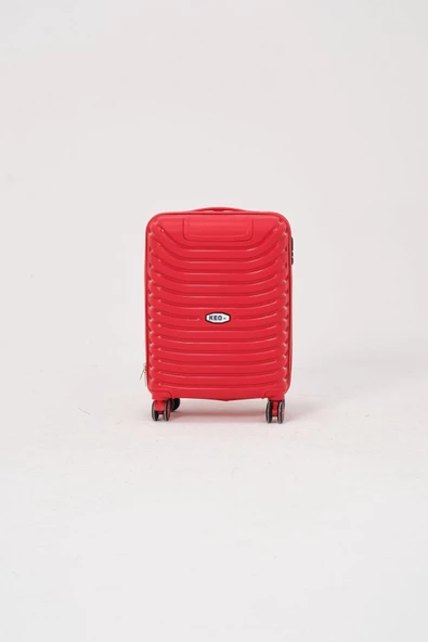 Keo-Plus Kırmızı Kabin Boy Silikon Kırılmaz PP Valiz - 5