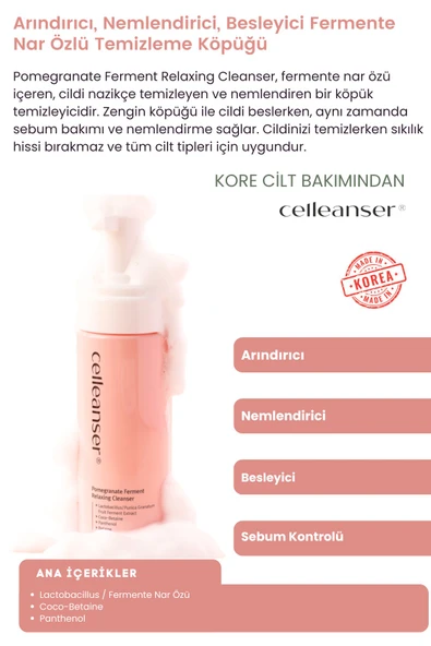 CELLEANSER Arındırıcı, Nemlendirici, Besleyici Nar Özlü Temizleme Köpüğü - 2