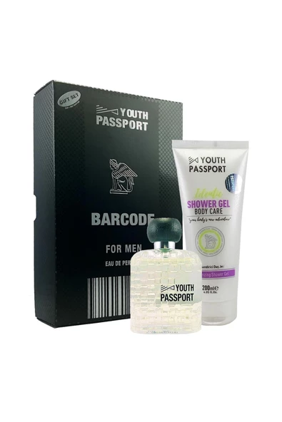 Youth Passport Barcode Edp 100ml+200ml Duş Jeli Erkek Parfüm Set