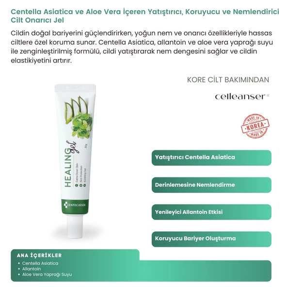 CENTECASSOL Centella Asiatica ve Aloe Vera İçeren Yenileyici, Nemlendirici ve Cilt Onarıcı Jel - 2