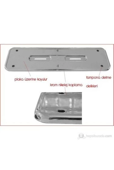Hummer Plakalık Plastik Krom kaplı 1 Adet - Resim 3