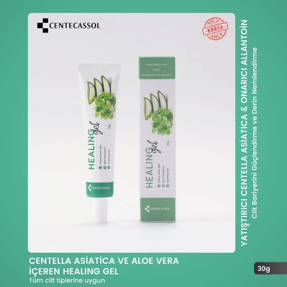 CENTECASSOL Centella Asiatica ve Aloe Vera İçeren Yenileyici, Nemlendirici ve Cilt Onarıcı Jel