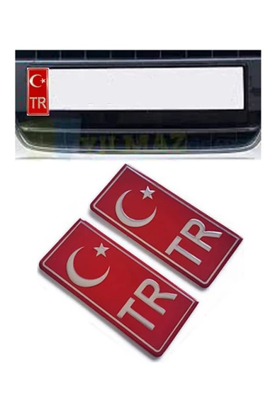Tr Plaka Stıcker 2'li - Türkiye Plaka Stıcker - Türkiye Plakalık Stickeri - 2