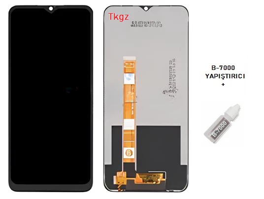 Tkgz - Oppo Realme 6İ Lcd Ekran Dokunmatik -A- Kalite + B-7000