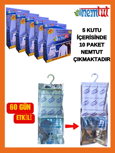 Nem Alıcı Rutubet Emici Koku Giderici Korozyon Önleyici ( 5 Kutu Içerisinde 10 Paket )