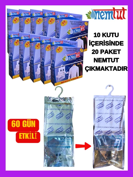 Nem Alıcı Rutubet Emici Koku Giderici Korozyon Önleyici ( 10 Kutu Içerisinde 20 Paket )