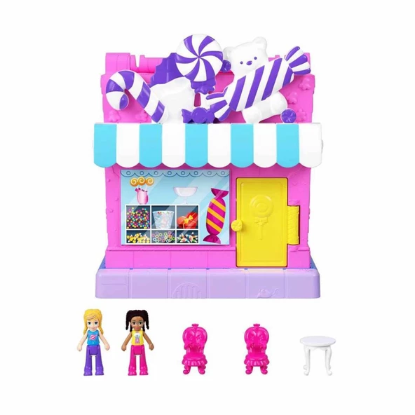 Polly Pocket Pollyville Şeker Dükkanı Oyun Seti HNB03 - Resim 3