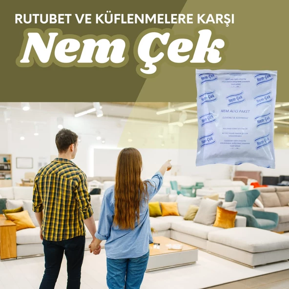 Yemek Dolabı Nemçek Nem Emici Çekici Rutubet Alici Küf Önleyici Kötü Koku Giderici 2000 gr 10 Paket - Resim 2