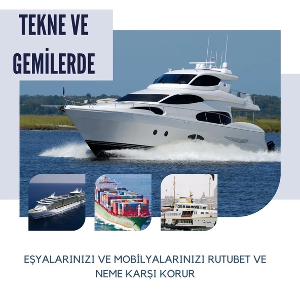 Tekne Ve Yatlarda Korozyon Önleyici Nem Alıcı Rutubet Emici Koku Önleyici (10 KG 10 KUTU 20 PAKET) - Resim 2