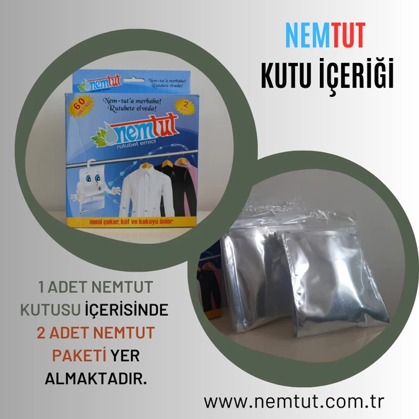 Nem Tut Nem Giderici Rutubet Emici Koku Giderici Küf Ve Korozyon Önleyici 10 Kg 10 Kutu 20 Paket - Resim 2