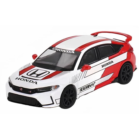 Nessiworld Mini Gt 1/64 Honda Civic Type R #2 2023 Pace Car White