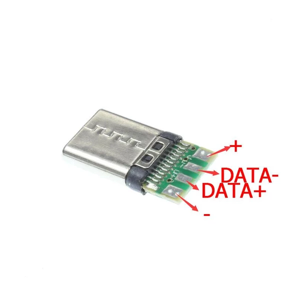 1 ADET TYPE-C ŞARJ KABLOSU SOKETİ ERKEK FİŞİ ( SİYAH RENK ) - 6
