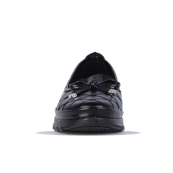 Ayakcenter 144 Ayzen Siyah Kadın Günlük Babet - Resim 3