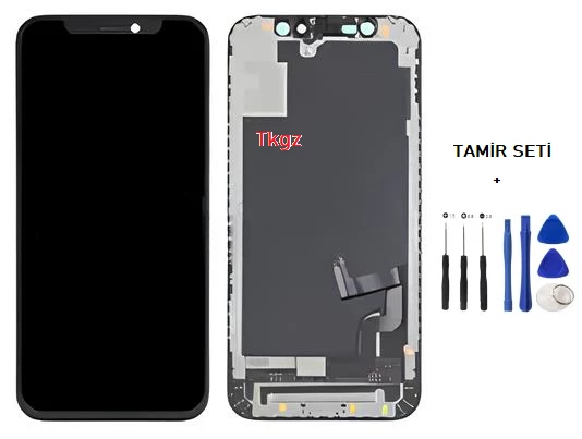Tkgz - iPhone 12 MİNİ Lcd Ekran Dokunmatik -A- Kalite (GX MARKA) + TAMİR SETİ
