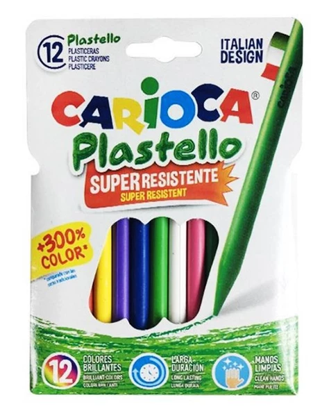 Carioca Plastello 12li Elleri Kirletmeyen Pastel Boya