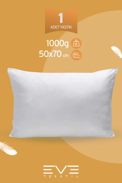 4 Adet Rollpack Yastık Mikrosilikon Ev Ve Hotel Yastığı 50x70cm Yüksek Dolgulu 1000 gr